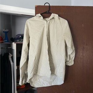 Olive Striped Women’s Casual Shirt